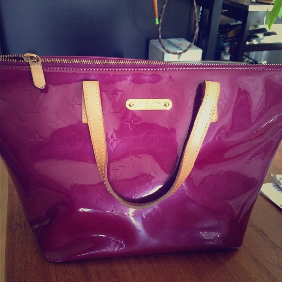 Authentic magenta patent Louis Vuitton purse