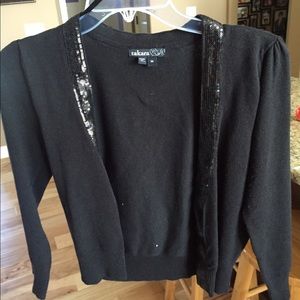 Black sequined sweater
