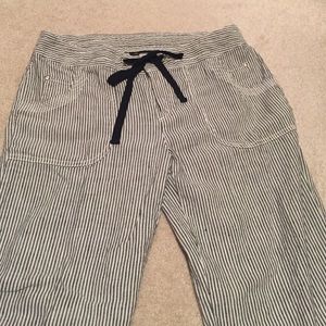 INC STRIPED linen/cotton trouser