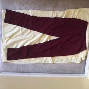 Maroon Tailored Pants