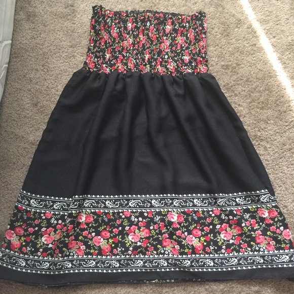 Reversible tube mini dress