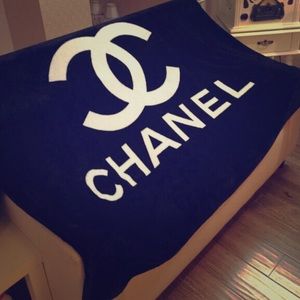Chanel cc fashion fleece blanket