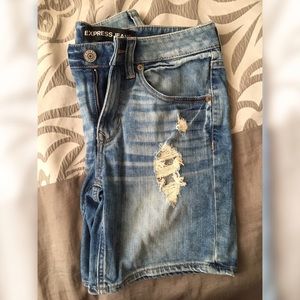 EXPRESS distressed long shorts
