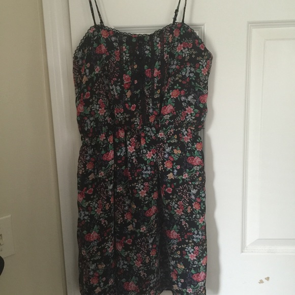 Black floral dress