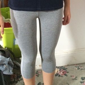 Grey workout tights