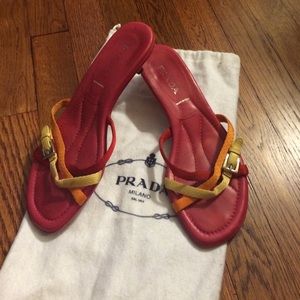 Prada kitten heel sandals