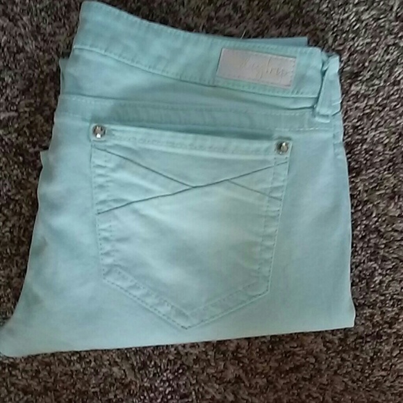 💝Daytrip turquoise Aries skinny capri jeans