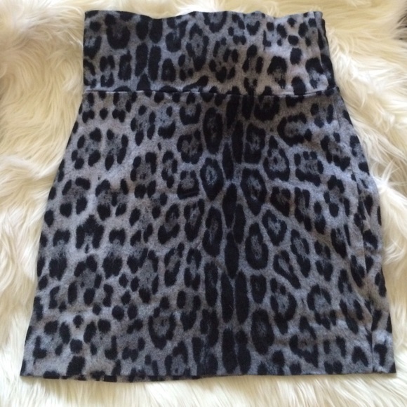 Grey leopard skirt - Picture 2 of 2