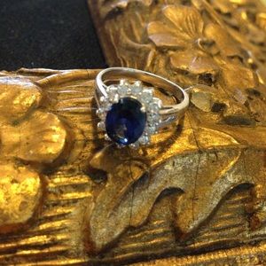 Stunning! Sapphire cz ring