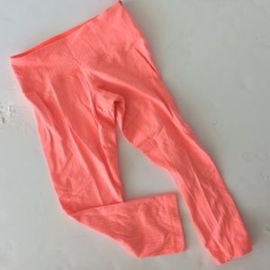 Lululemon coral legging with stripe