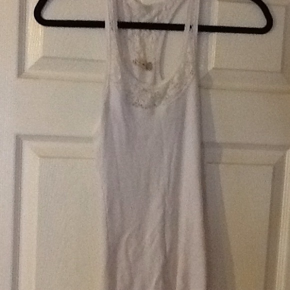 HOLLISTER LACE TANK TOP WHITE - Picture 1 of 2