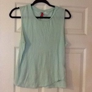 mint colored tank H&M