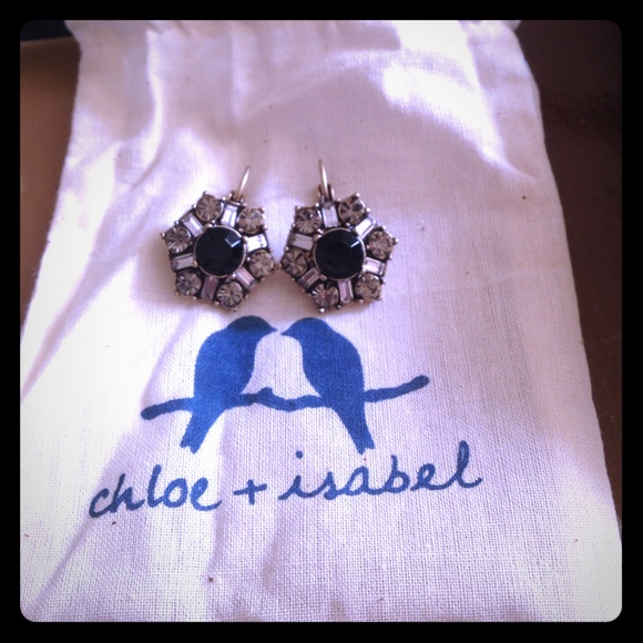 🚫🚫SOLD🚫🚫Vintage black diamond drop earrings