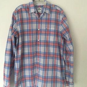 Men's Lacoste plaid long sleeve shirt