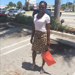 Asos animal print midi skirt