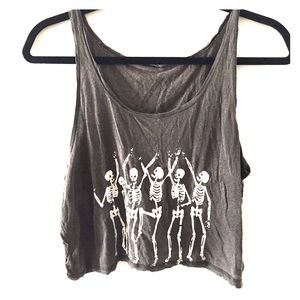 Brandy Melville skull tank