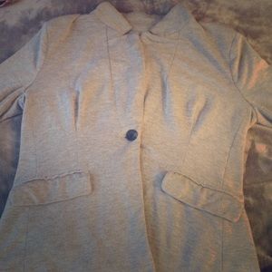 Grey cotton blazer