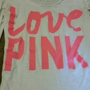 long sleeve love pink shirt