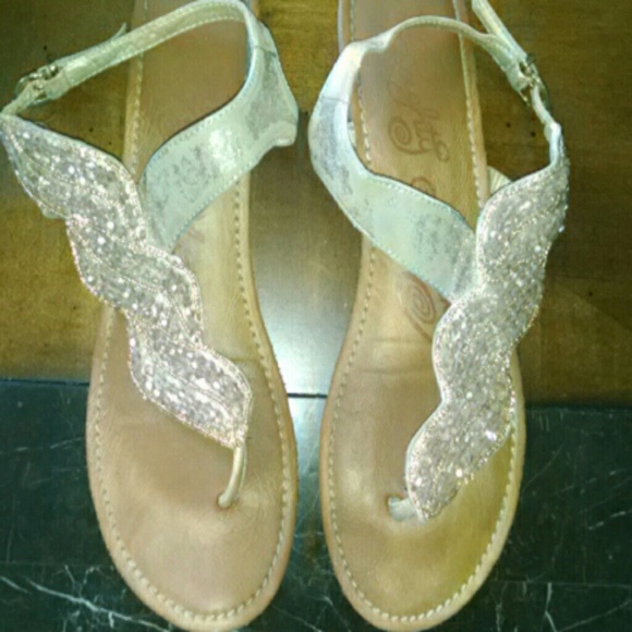 Naughty Monkey buckle beaded sandals