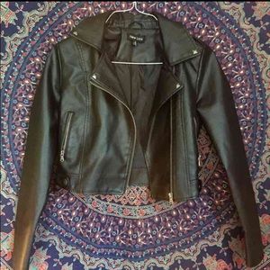 Faux Black Leather Jacket
