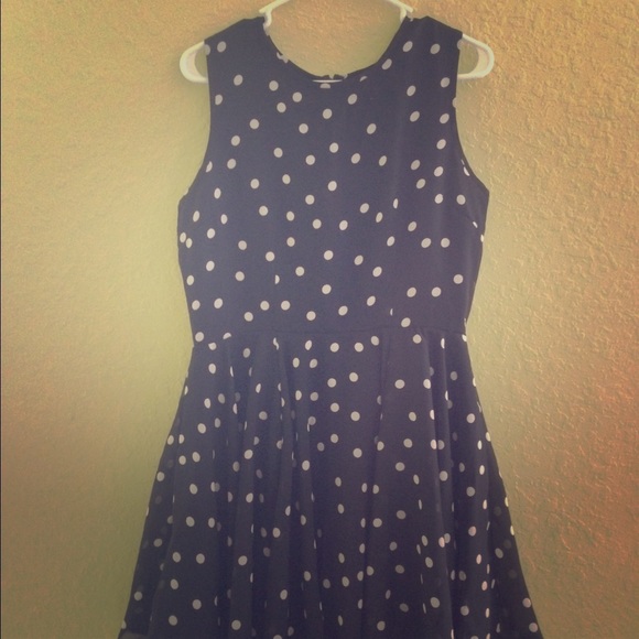 Short polka dot dress.