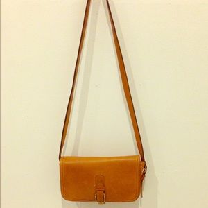 Vintage Tan Leather Coach Shoulder Bag