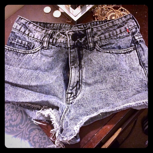 High waisted denim shorts!