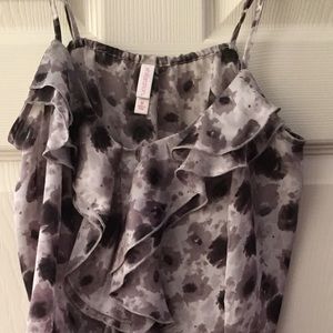 Black and white floral top.