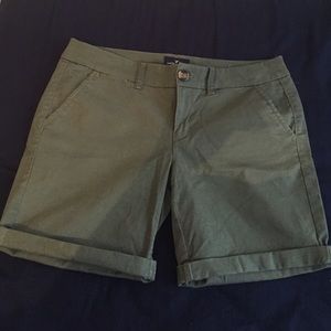 Olive Bermuda shorts