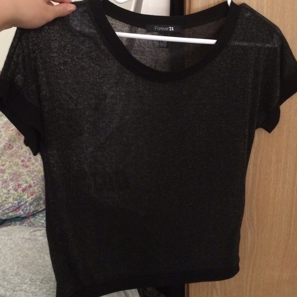 Black sheer t