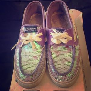 Purple sequin Sperry's