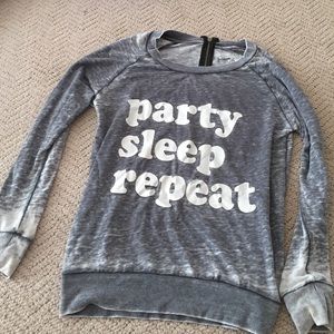 "Party Sleep Repeat" long sleeve shirt