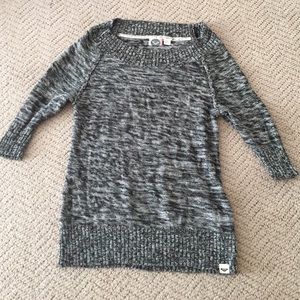 3/4 sleeve gray sweater