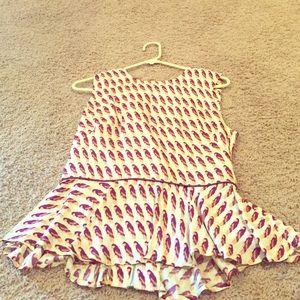 Parrot peplum top