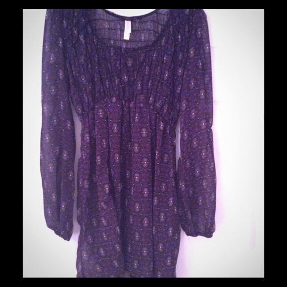 Purple peasant top