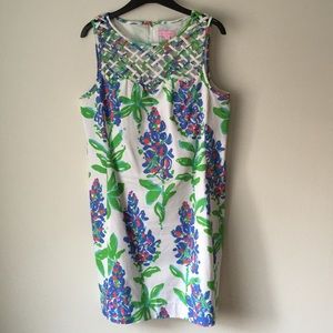 Lilly Ricci Resort White Fresh Cut Floral Shift