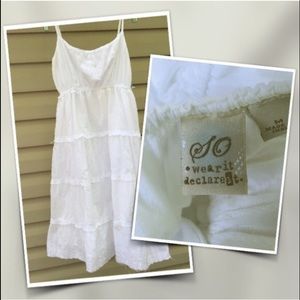 White hippie sundress M