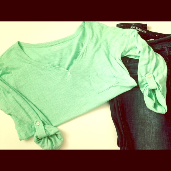 Express mint green shirt