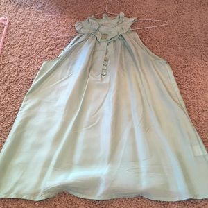 ruffle top with glass buttons