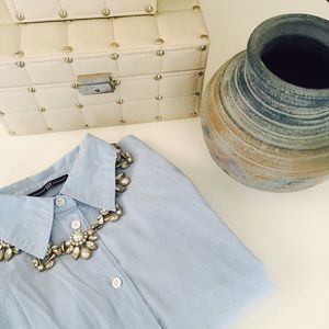 Gap Pinstripe Tailored Oxford