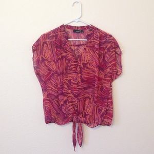 Feather Print Blouse