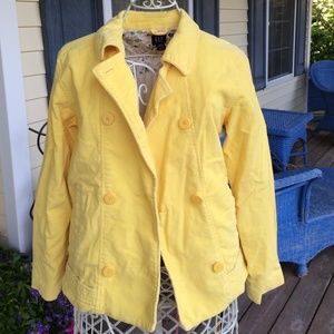 GAP Kids yellow peacoat