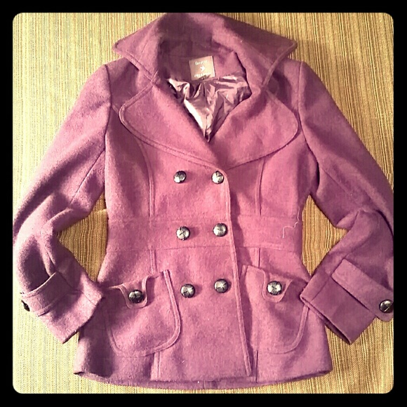 Dark purple fitted Peacoat