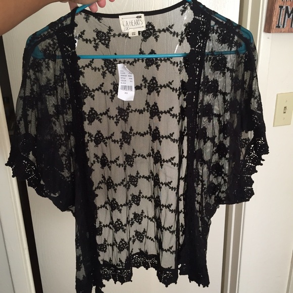 Cute black lace cardigan