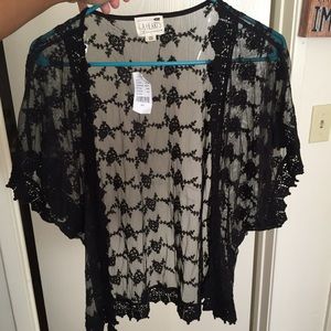 Cute black lace cardigan