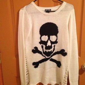 Long skull sweater