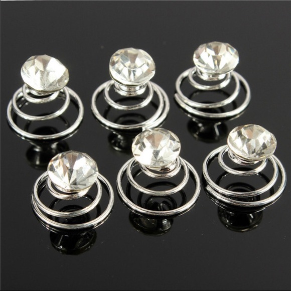 NWOT - Crystal Swirl Twist Hair Pins(12 count)