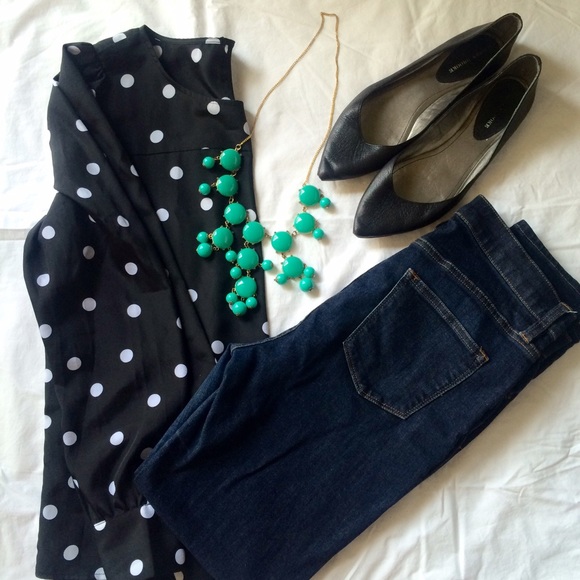 J.Crew Longsleeve Polka-Dot Blouse