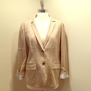 J. Crew Khaki Seersucker Blazer - 8