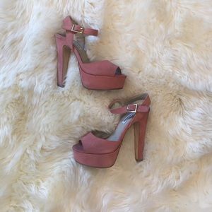 Salmon pink Steve Madden heels